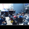 A band playing at a motorbike showroom. As I rode away, the music faded but I occasionally got a bla...