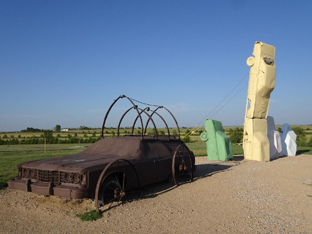 The car art park which surrounds Carhenge.