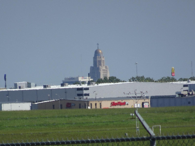 The State Capitol building, seen from across the airport.