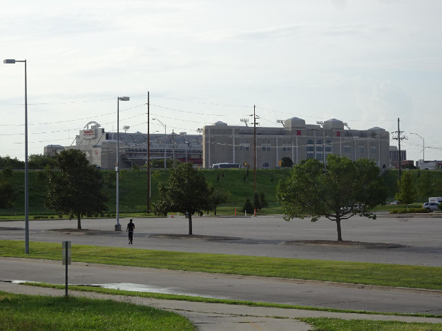 The Memorial Stadium, where the Nebraska Cornhuskers play. First game 1923. Capacity 86047. Record a...