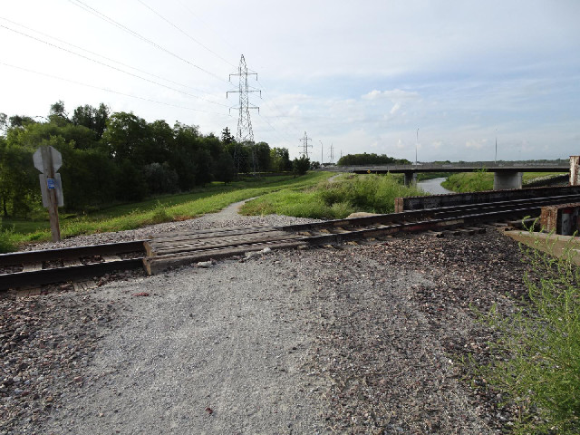 This is where I cross the line where we just saw the Norfolk Southern train.