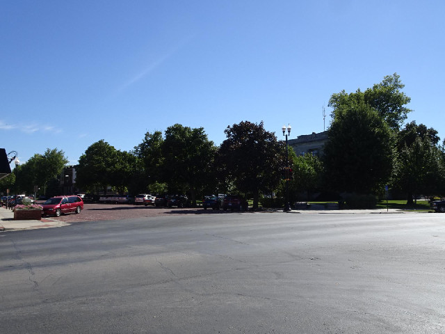 The main square in Hiawatha.