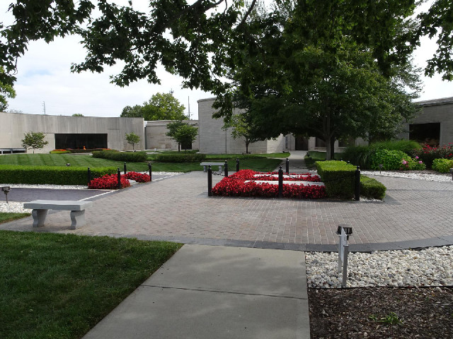 The museum courtyard.