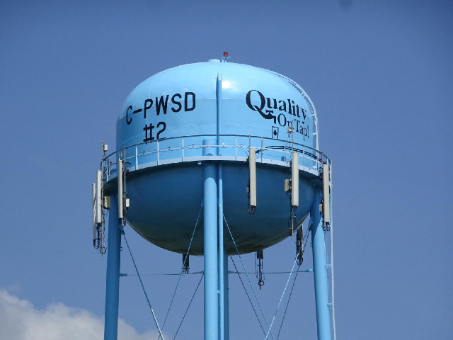 A water tower.