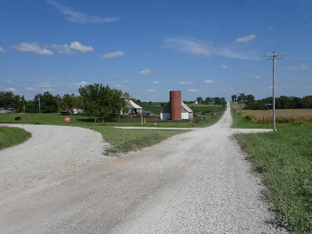 Gravel roads.