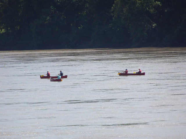 Boaters on the Missouri.