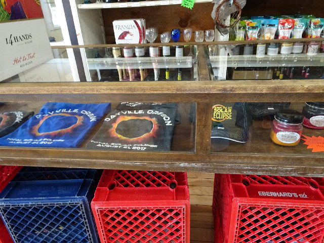 Every town seems to have its own eclipse merchandise. Here, they have what looks like eclipse jam.
