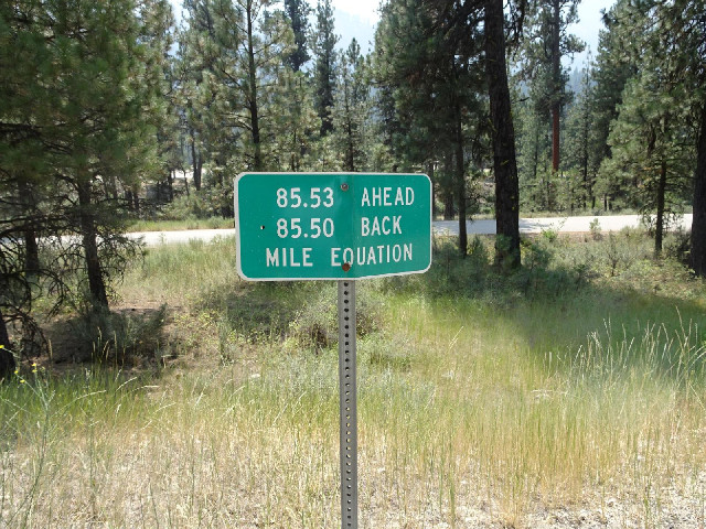 The mid-point of this particular numbered road.