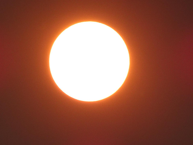 It's hazy enough here that I took this picture without needing the solar viewing glasses.