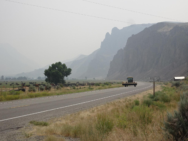 This is called the Bighorn Highway, although I'm not sure how official that is. There was a flashing...
