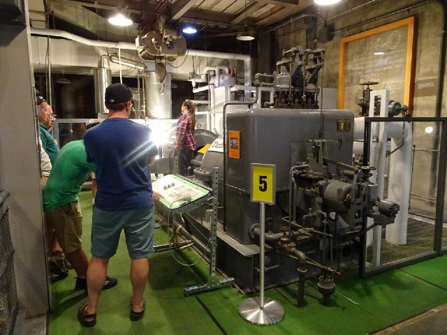 The guided tour, looking at the generator.