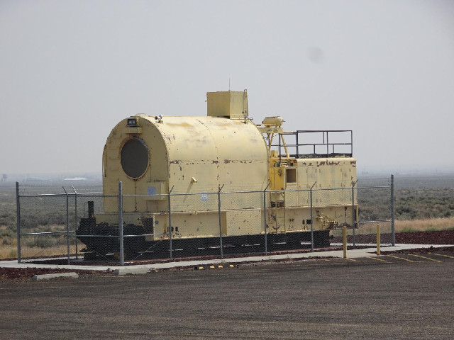 A heavily-shielded railway locomotive to protect the driver inside from radioactive environments. I ...