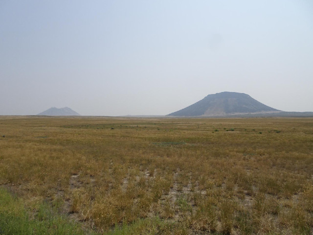 Two buttes.