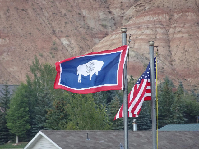 The flag of Wyoming.