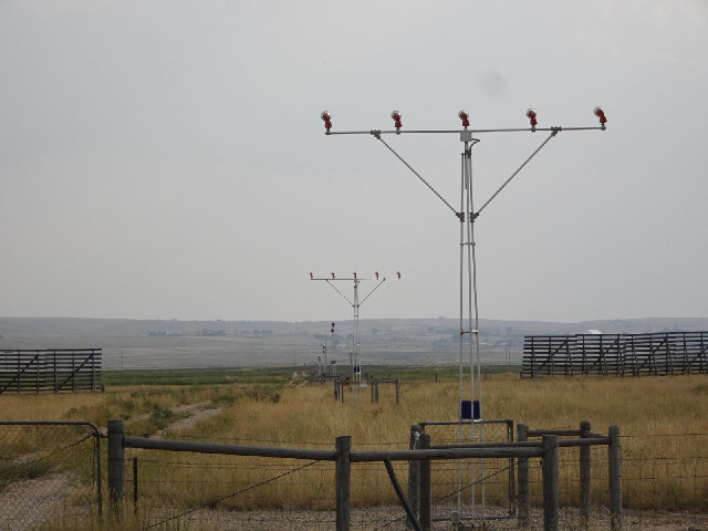 The landing lights of the so-called Casper-Natrona County International Airport which, as far as I c...
