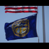 The flag of Nebraska. I had wondered what happened on the backs of flags with writing on them. Now I...