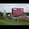 In Tecumseh, an advert for a meat business in the next village.