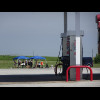 They are having a rest stop at this petrol station.
