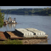 Barges of concrete.