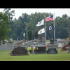 More flags, this time in a cemetery.