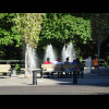 Fountains by the river.