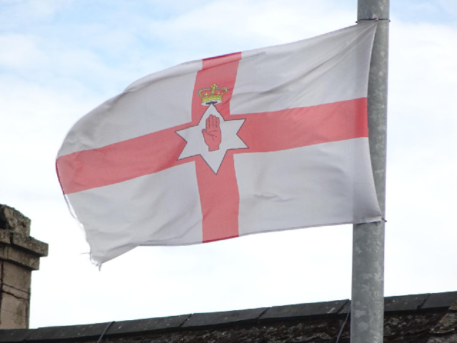 The flag of Northern Ireland. I don't know why flags are always designed with the flagpole on the le...
