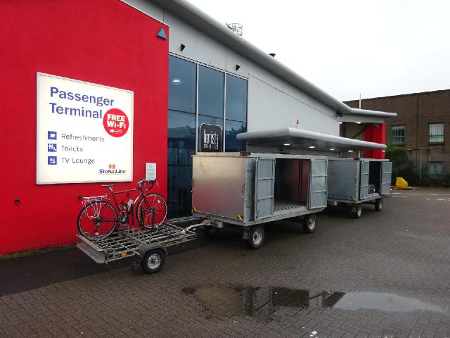 Oh, this ferry is different. My bike goes on the back trailer and whatever luggage I don't want duri...