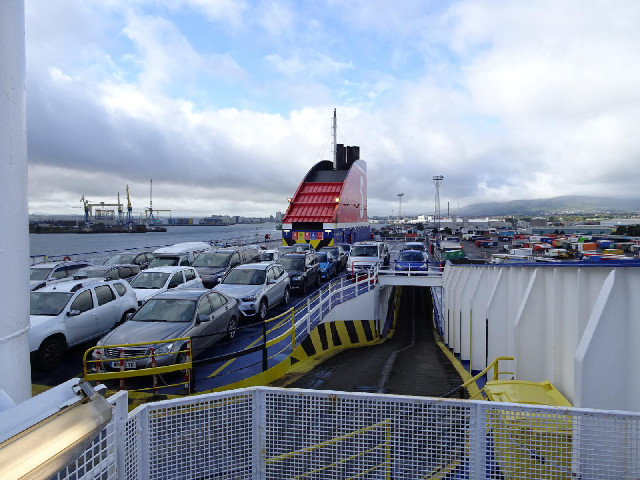 The upper car deck.