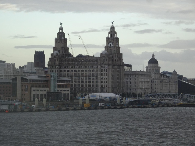 The Three Graces: The Royal Liver Building, Cunard Building and Port of Liverpool Building.