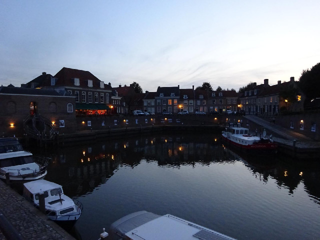 The harbour at dusk.
