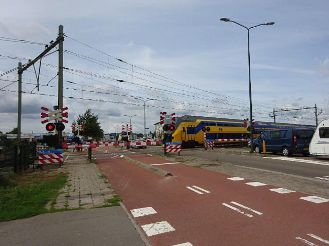 A level crossing.