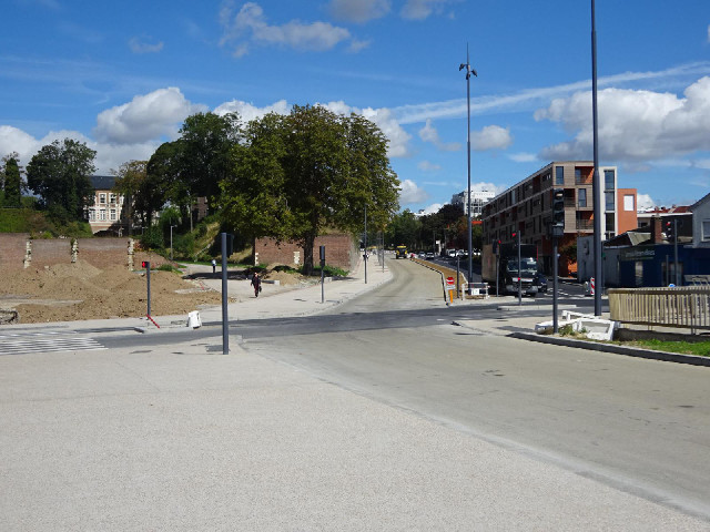 It looks like a new bus lane is being constructed.