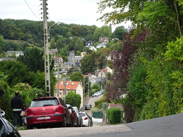Hilly suburbs of Rouen.