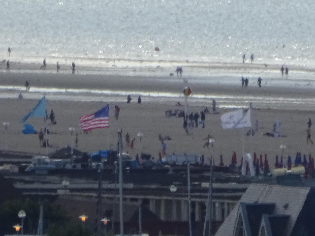 People on the beach.