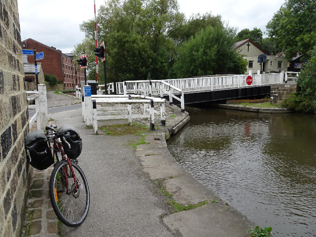 This is where I join the canal. The bridge is a swing bridge but it also slopes because the road is ...