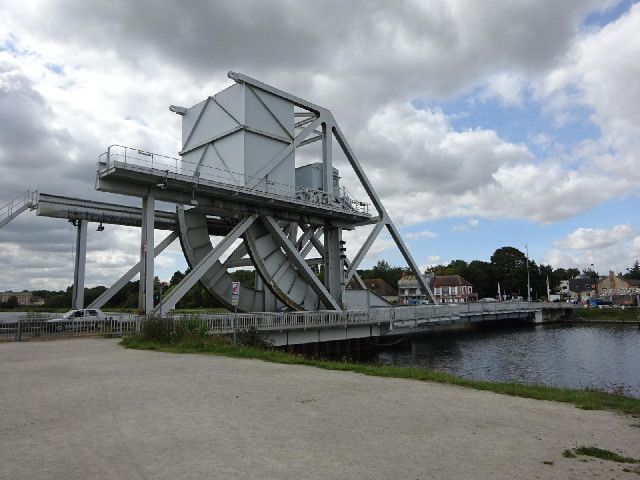 The new Pegasus Bridge, installed in 1994, which is when the original bridge was moved to the museum...