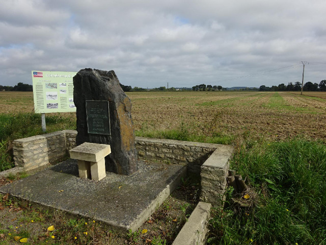 A monument commemorating that this area was used as an airfield during the Allied invasion.