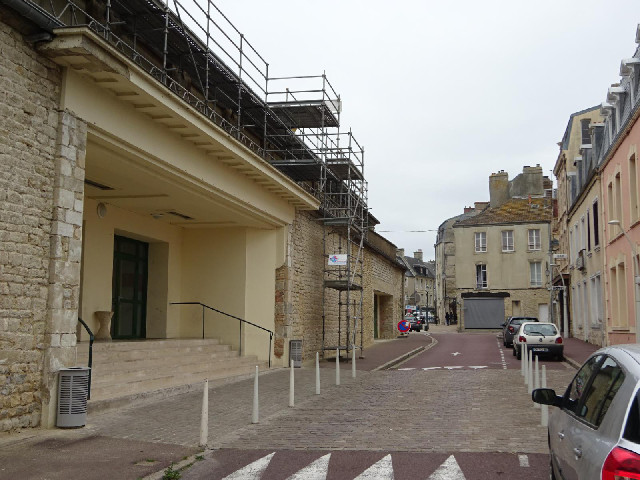 The entrance to the theatre in Carentan.