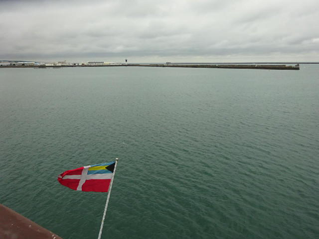 I don't recognise what flag our ship is flying. I would later find out that this is the civil ensign...