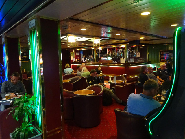 There are actually plenty of options for eating and drinking on this ship. This is one bar.