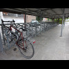 I've found an undercover bike rack, at the station about ten minutes' walk from the hotel. The rain ...