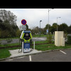 An electric car charger. I have been overtaken by a couple of electric cars during my time in France...