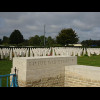 This looks like the military cemeteries in the Somme but this one is from the Second World War.