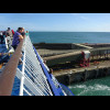 Passengers watching the docking.