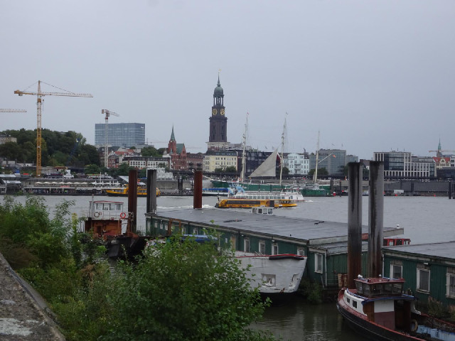 A view back across the river to Hamburg.