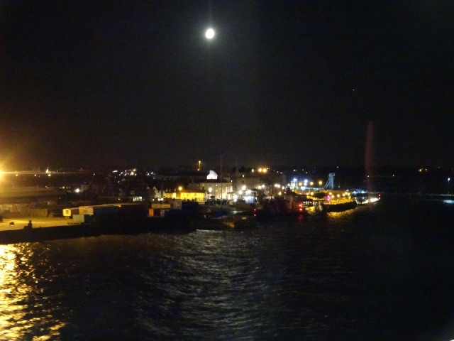 Old Harwich with the moon Jupiter.