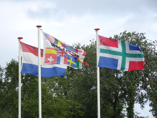 On the right is the flag of Groningen province. Flags are flying well today because there is an inte...