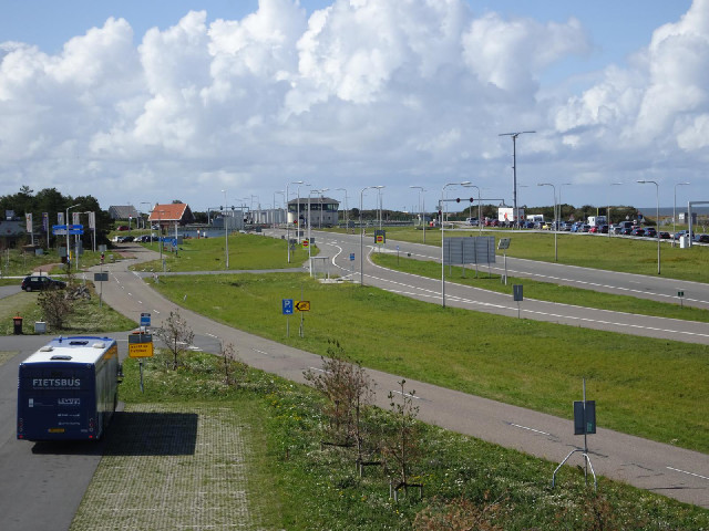 The swing bridge has opened to let some boats through, which is why all the traffic on the motorway ...