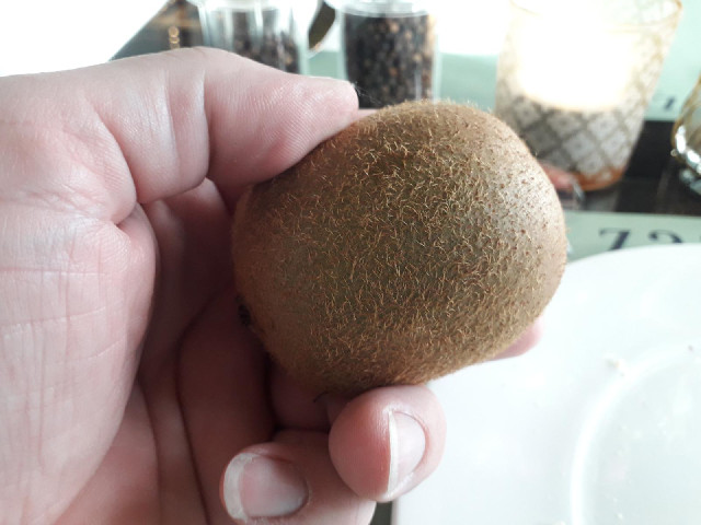 I've just learned, not from this buffet, that the skin on kiwi fruit is edible. I ate this one and I...