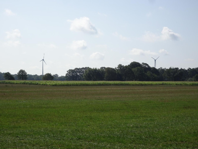 You can tell that's Germany over there because the Netherlands doesn't have many wind turbines.